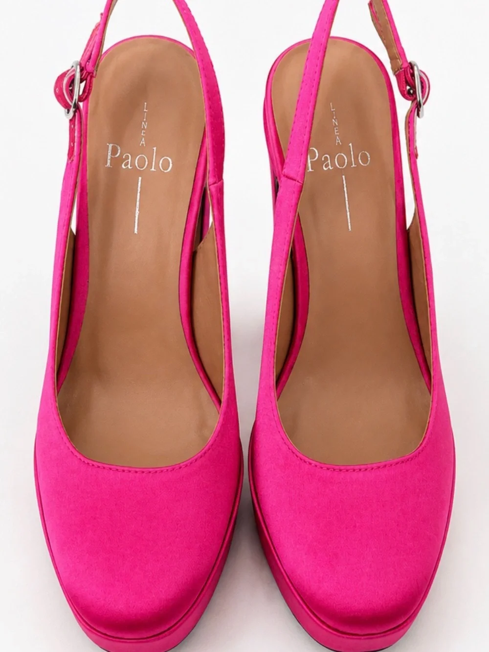 NWT LINEA PAOLA - IVIE-L PUMP IN PINK SATIN